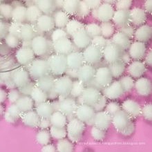 Glitter 10mm Wedding White Pompom